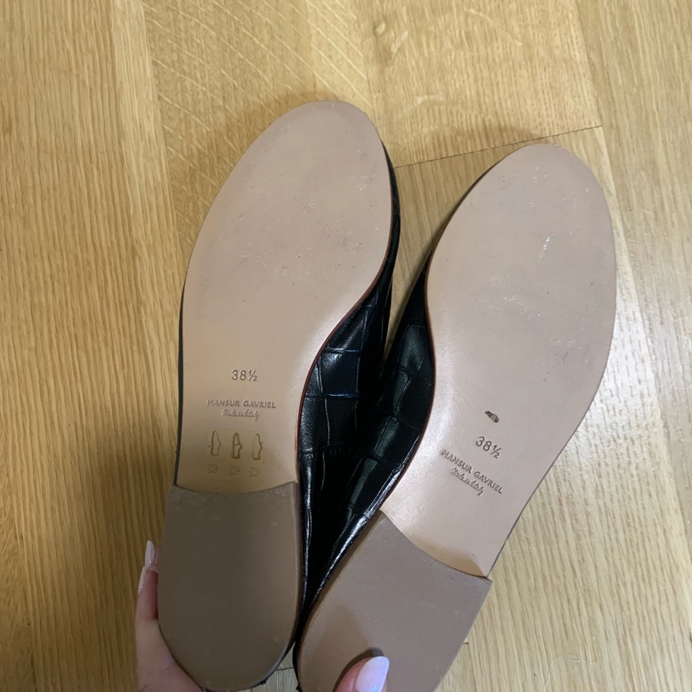 Black leather loafers- Mansur Gavriel - Picture 4 of 8